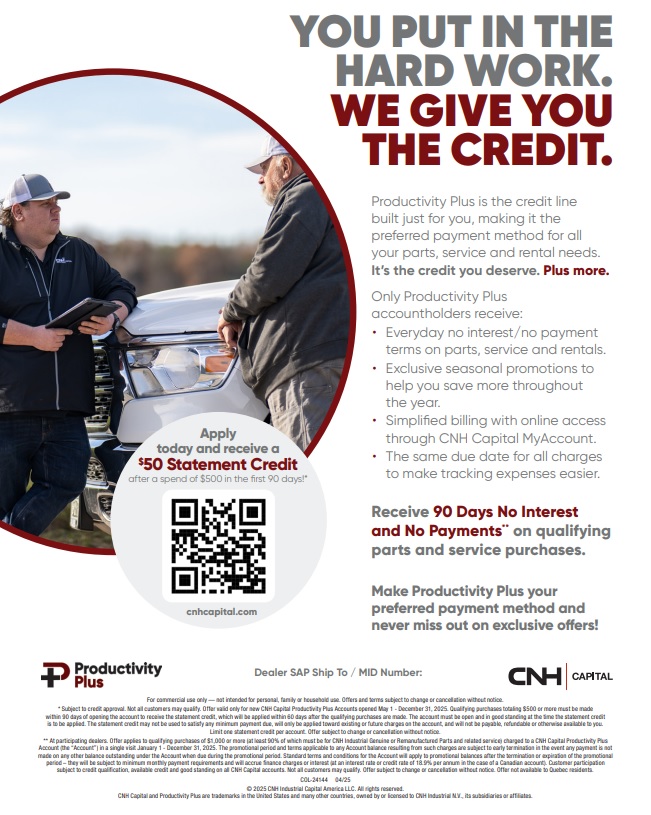 You put in the hard work. We give you the credit – Productiovity plus